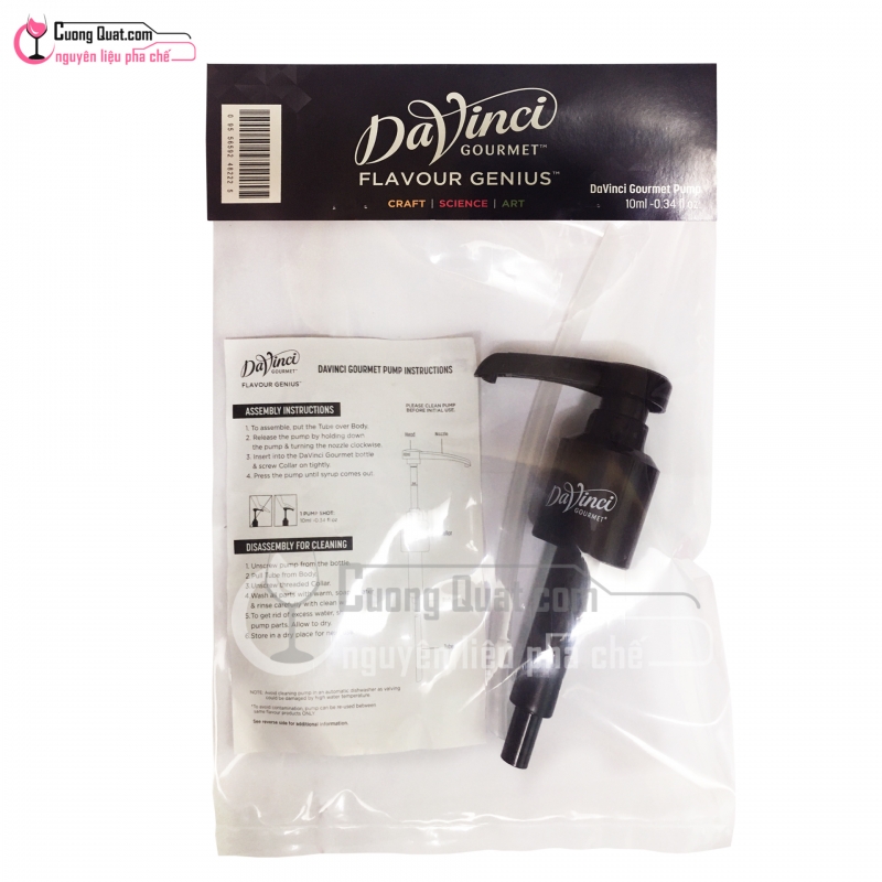 Pump davinci/ pump siro dvg/ vòi bơm - vừa với tất cả các loại chai siro dvg gourmet