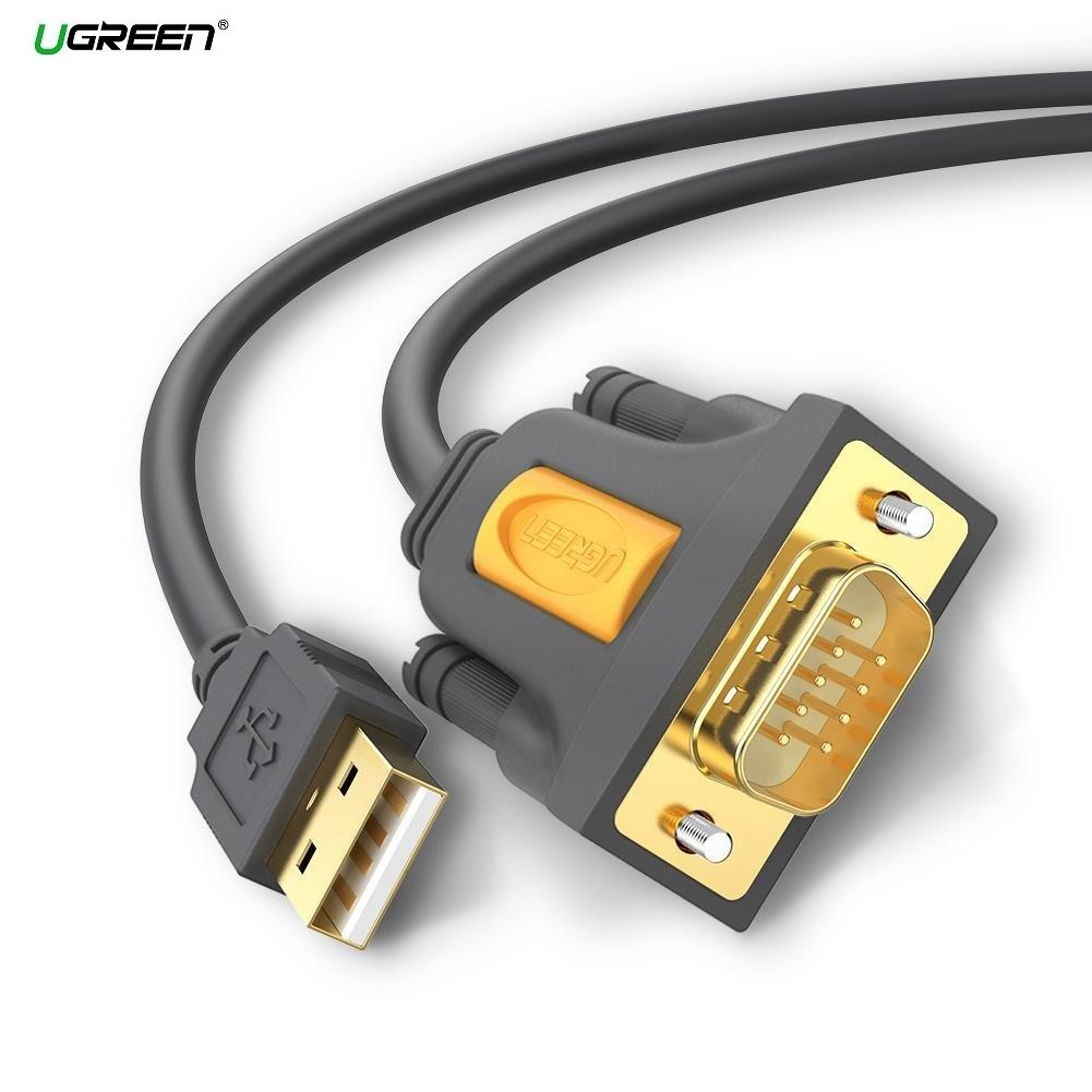 Cáp chuyển đổi usb 2.0 ra com rs232 chính hãng ugreen dài 1m - 3m 20210/20211/20222/20223 - bảo hành 18 tháng