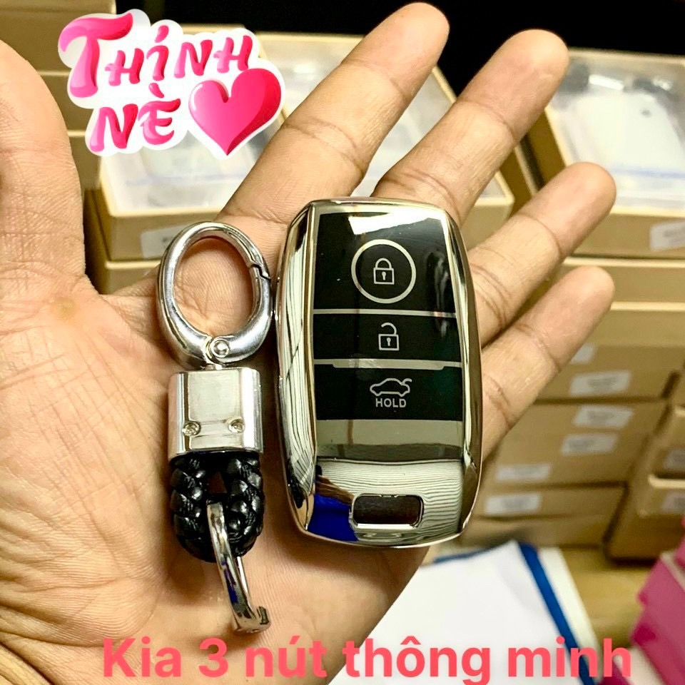 Bao chìa khóa xe KiA K3 - Cerato 2018 - Sorento chất liệu silicon tráng gương cao cấp