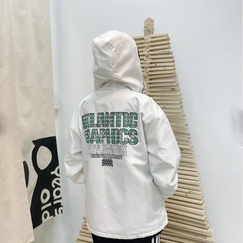 [HCM][FREESHIP TOÀN QUỐC] Áo khoác dù nam nữ mẫu in Alantics phối màu phong cách unisex Hàn Quốc