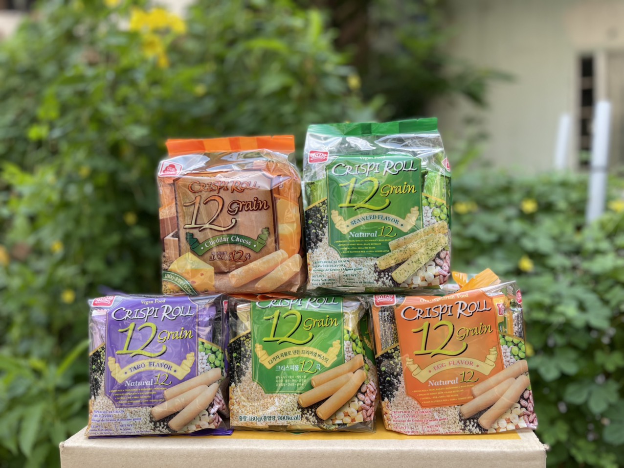 Bánh ngũ cốc dinh dưỡng 12 loại đậu peitien crispi roll đài loan 180gr