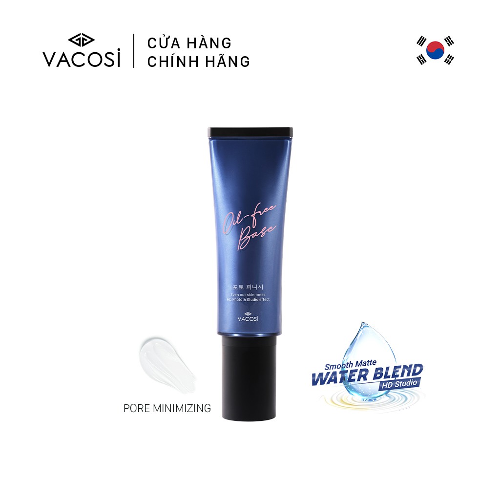 Kem Lót Trang Điểm Giúp Kiềm Dầu Vacosi Natural Studio Oil Free Base 45ml #01 Clear