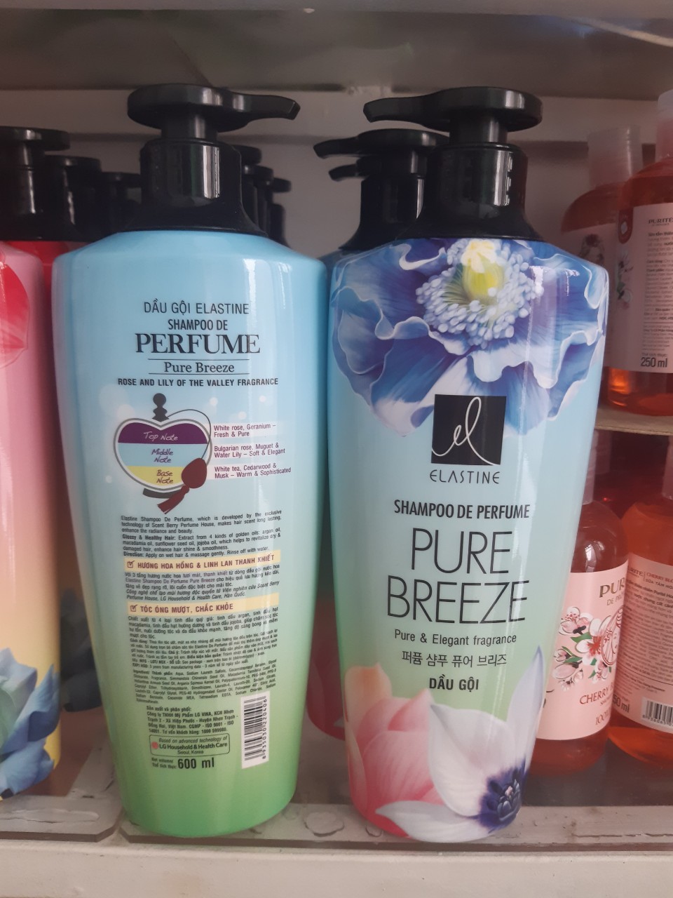 Dầu gội nước hoa elastine pure breeze 600ml
