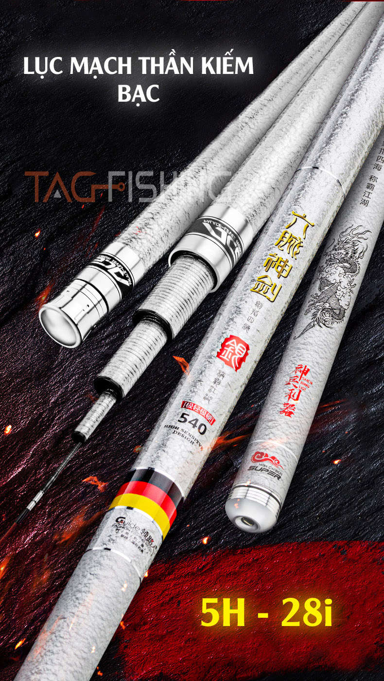 Cần tay Guide Lục Mạch Thần Kiếm (Bạc) 5H 28i