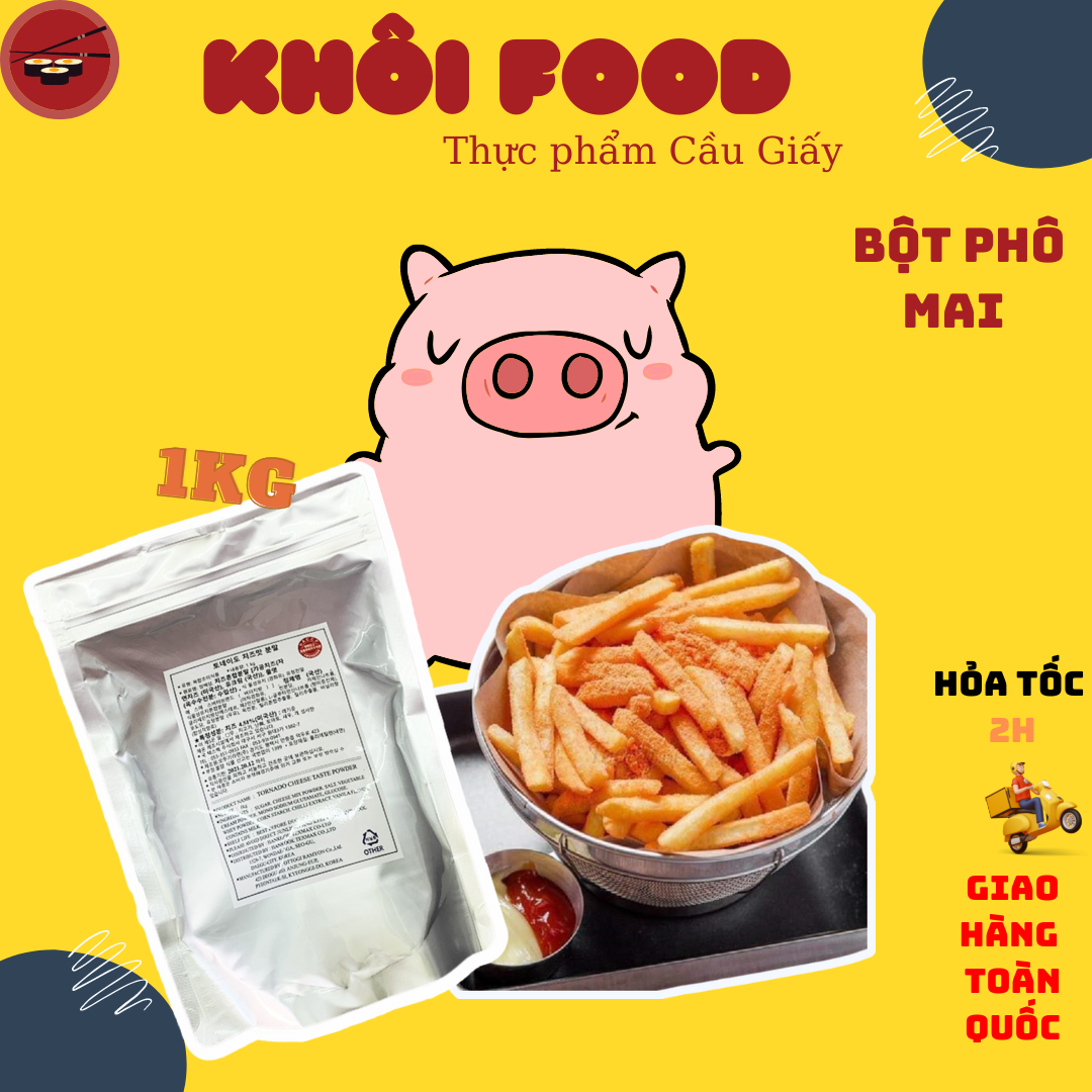 Bột phô mai lắc khoai tây hàn quốc thơm ngon túi 1kg