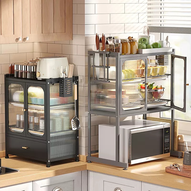 DECHOME Tủ đựng đồ nhà bếp Giá đỡ bàn ăn gia dụng lưu trữ kệ kệ đa chức năng Tủ gia vị tủ đựng đồ Giá để lò vi sóng