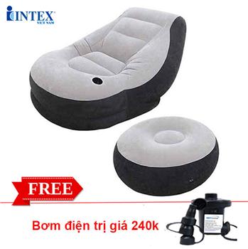 Ghế Hơi Tựa Lưng - Tặng bơm điện hút xả 2 chiều - Ghế bơm hơi, Ghế đệm hơi