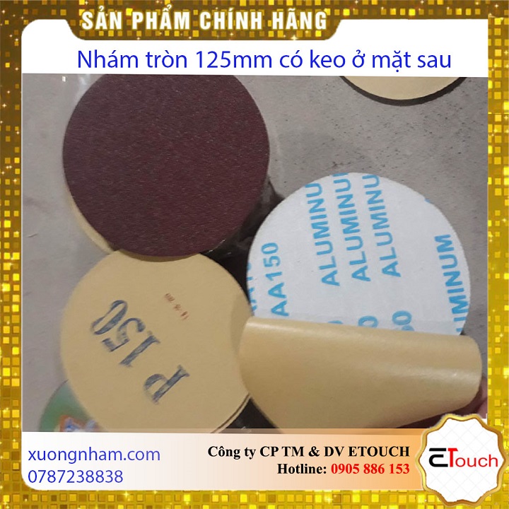 [HCM]10 Giấy nhám tròn có keo đường kính 125mm vải nhám JB5