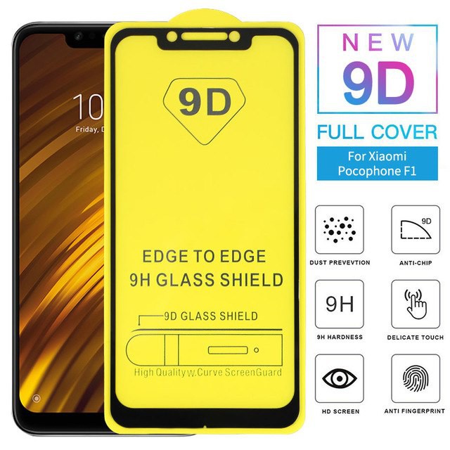 Cường lực Pocophone F1 full màn hình - Kính full keo độ cứng 9H tiêu chuẩn