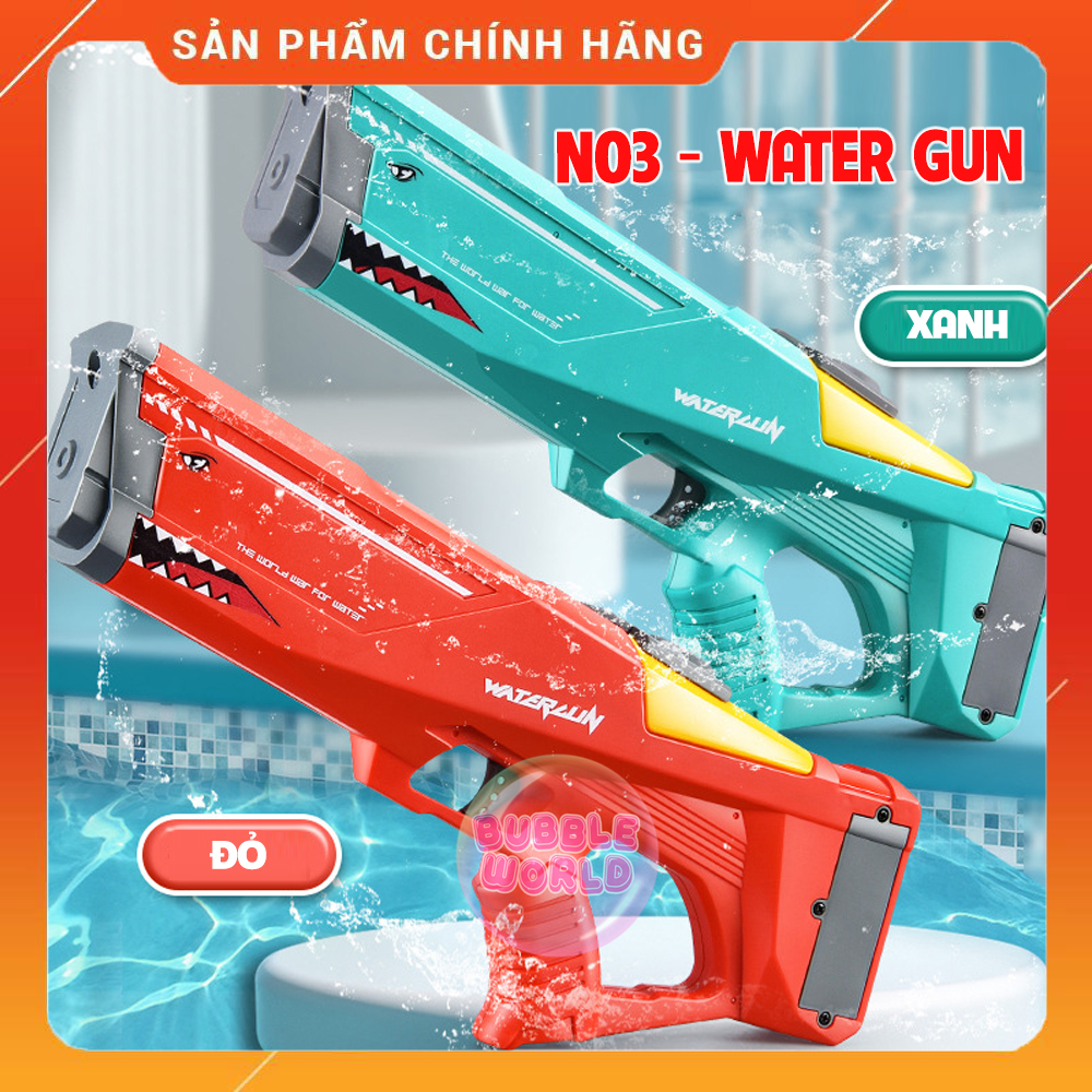 Súng bắn nước cá mập, súng nước tự động pin sạc, súng nước điện cỡ lớn áp lực