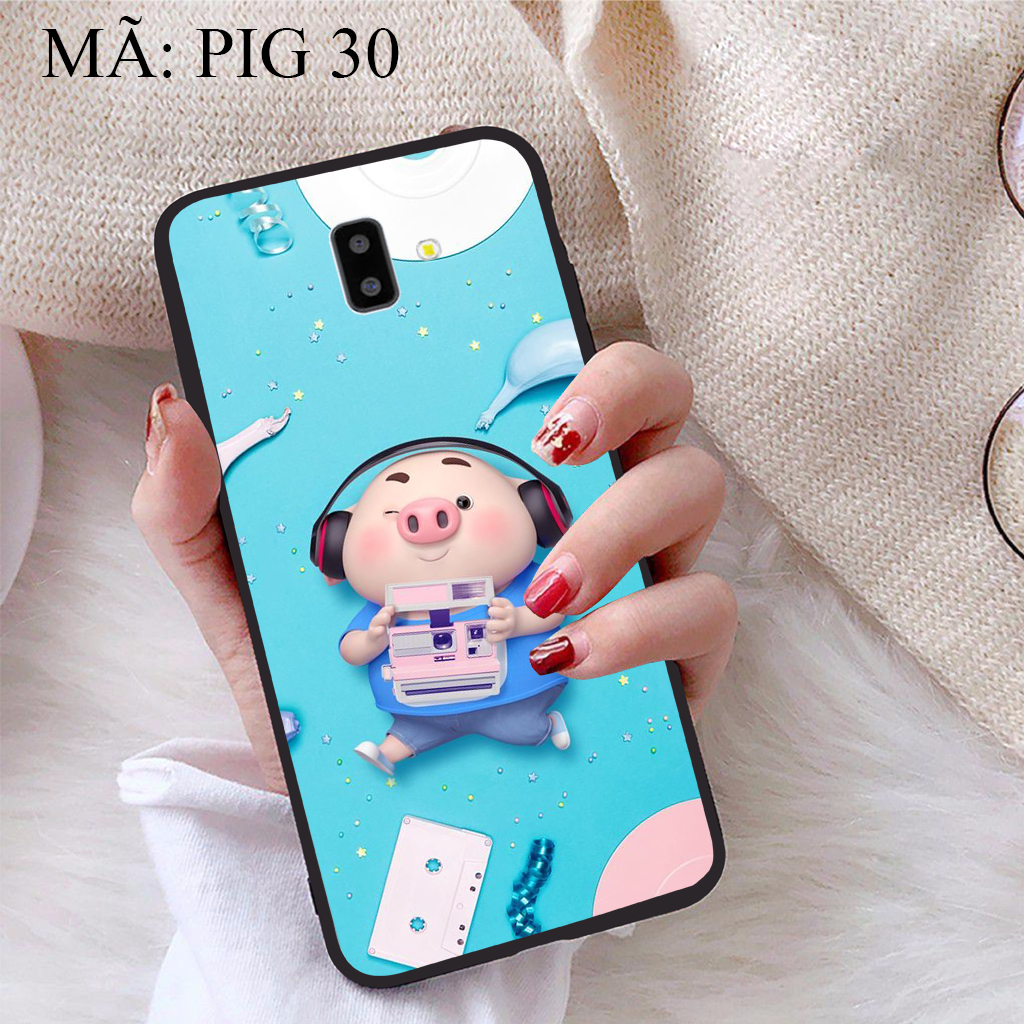 [HCM]Ốp lưng Samsung J6 Plus viền dẻo TPU BST Pig Cute