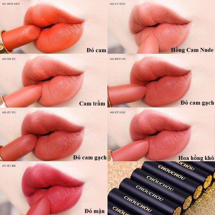 [HCM]Son Thỏi Mạ Vàng ChouChou Premium Matte 14k Gold Edition