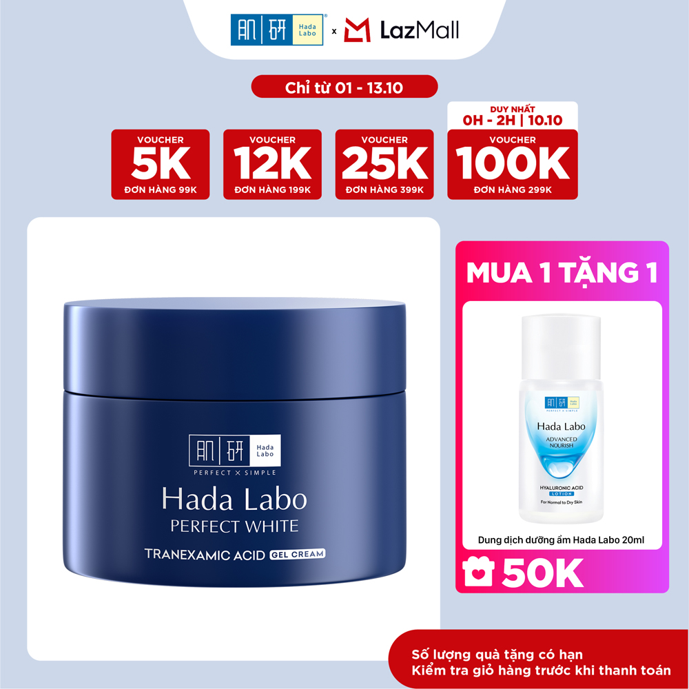 Kem dưỡng trắng dạng gel Hada Labo Perfect White Tranexamic Acid Gel Cream 50g