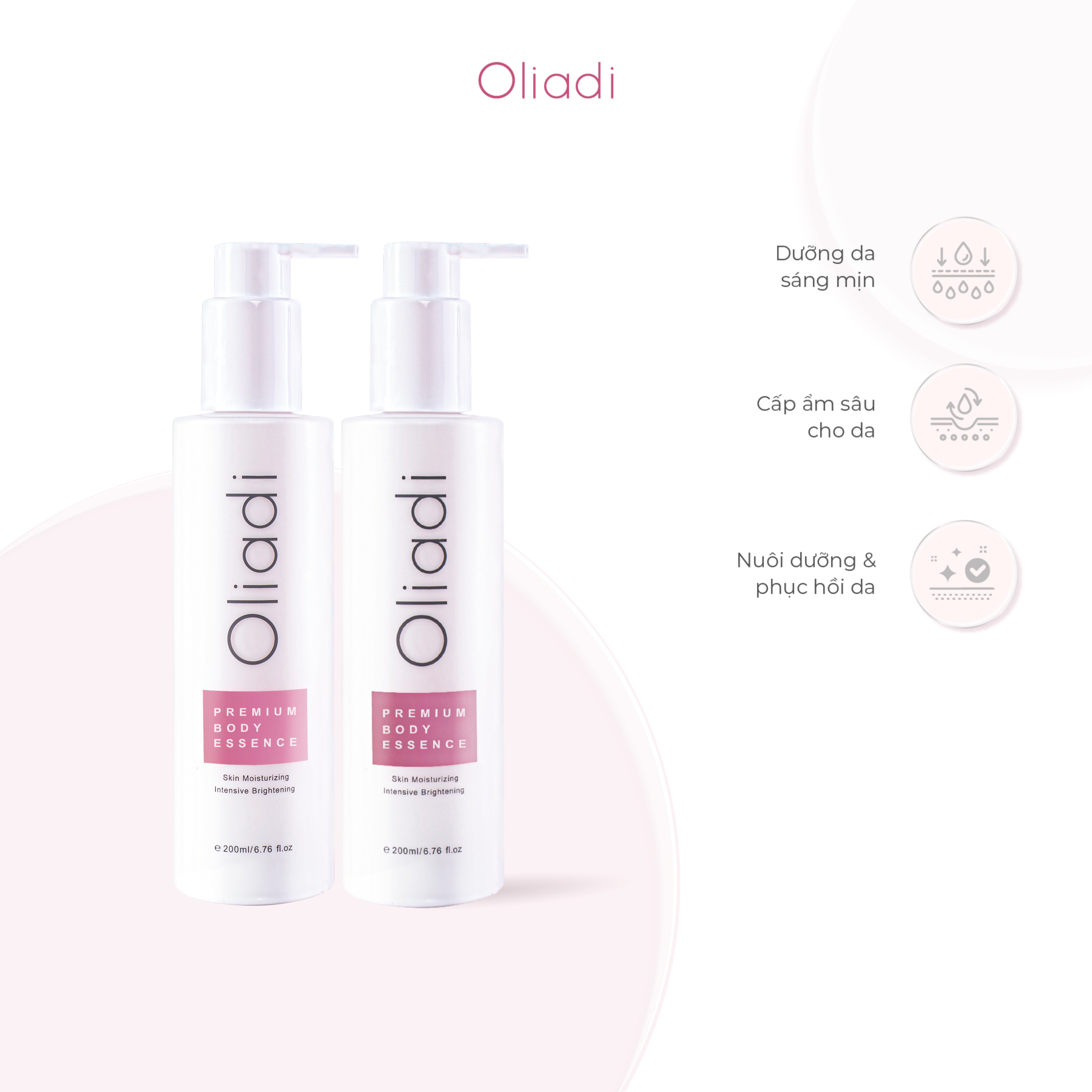 Combo 2 tinh chất dưỡng trắng body ban đêm oliadi cấp ẩm chuyên sâu dưỡng da sáng mịn khỏe mạnh