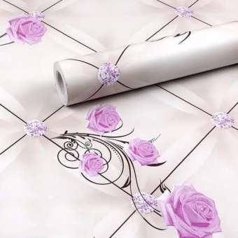 10m giấy dán tường hoa hồng khổ rộng 45cm có keo dán sẵn