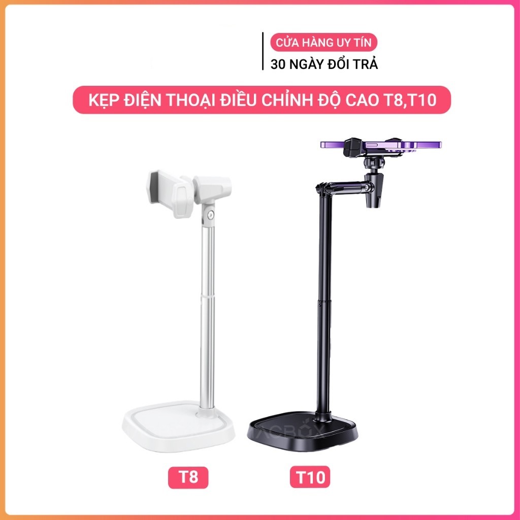 Gía Đỡ - Kẹp Điện Thoại Để Bàn Xoay 360  Độ Có 2 Loại ( Thường & Xịn ) Hỗ Trợ Live Stream, Quay Video, Review Sản Phẩm..