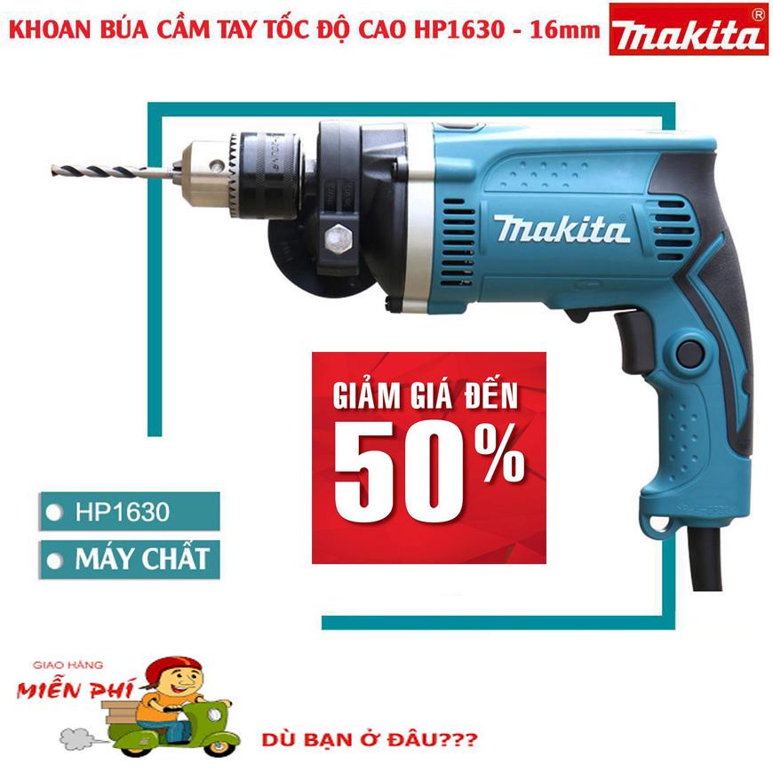 Máy Khoan Makita Cầm Tay Chính Hãng Mua Ngay Máy Khoan Búa CẦm Tay TỐc ĐỘ Cao Hp1630 - 16Mm Bền Bỉ Vận Hành Êm Ái Giúp Người Dùng Thao Tác An Toàn Dễ Dàng Và Nhanh Chóng