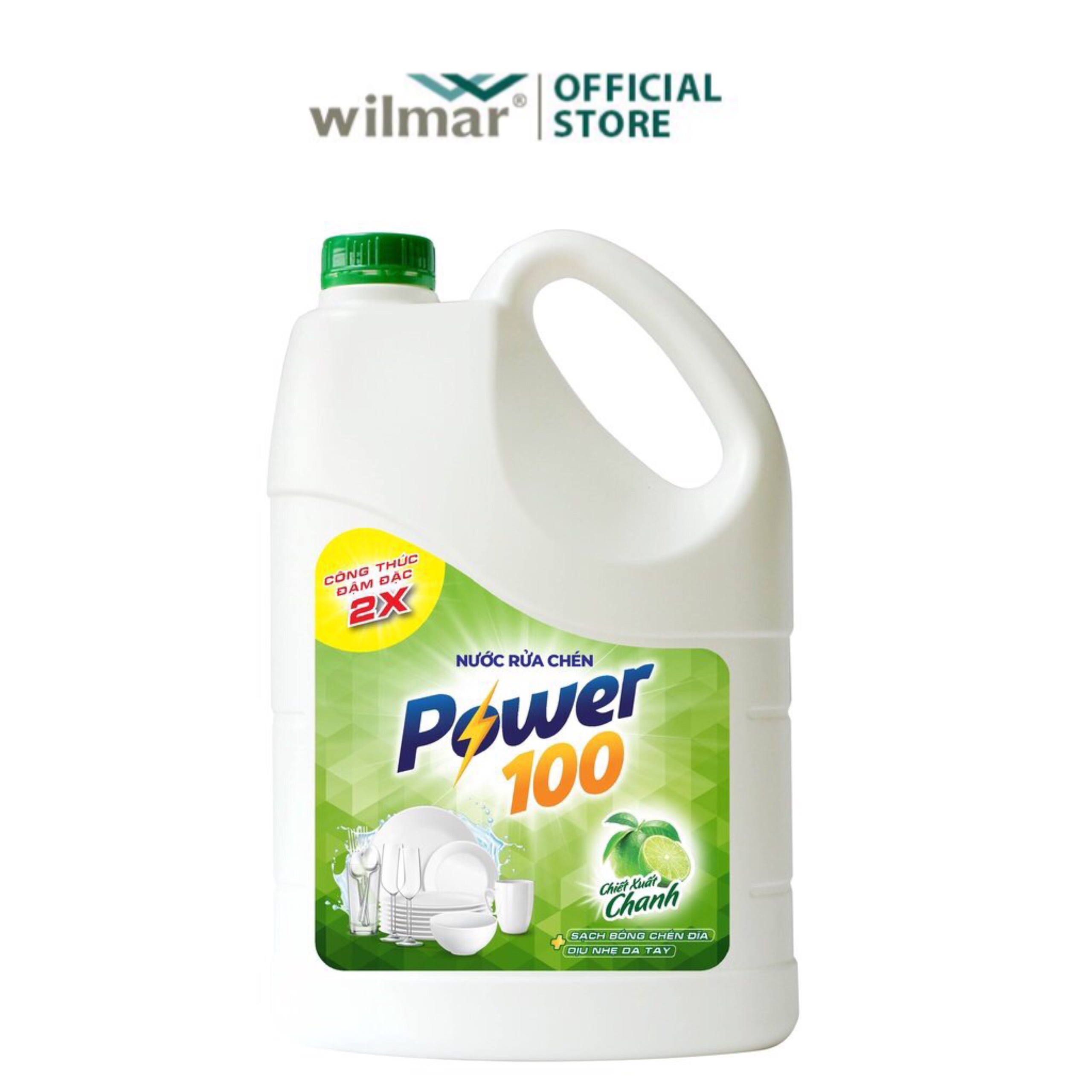 Nước rửa chén power100 hương chanh 1,5kg