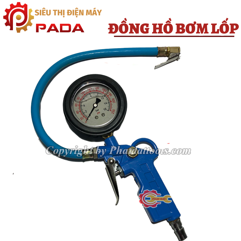 Đồng hồ bơm lốp có dầu-Tay bơm lốp đồng hồ dầu cao cấp