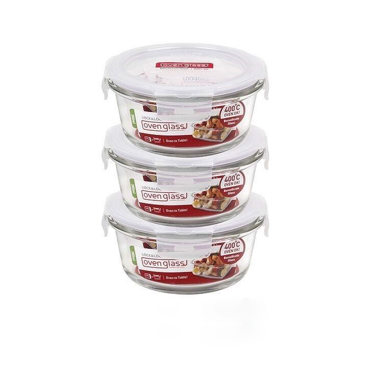 Bộ 3 hộp thủy tinh 400ml lock&lock không túi - bộ 3 hộp thủy tinh 400ml lock&lock