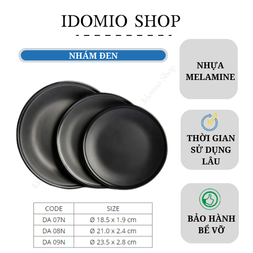 Dĩa nhựa melamine tròn 18.5cm