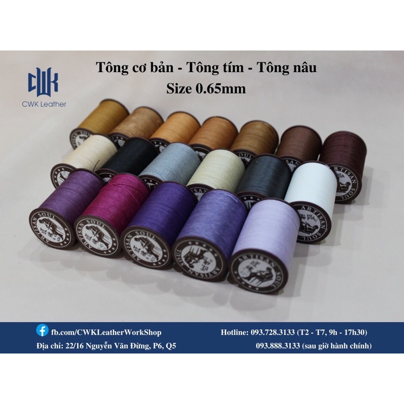 Chỉ sáp 0.65mm may đồ da, thắt vòng tay macrame Artisan Soul