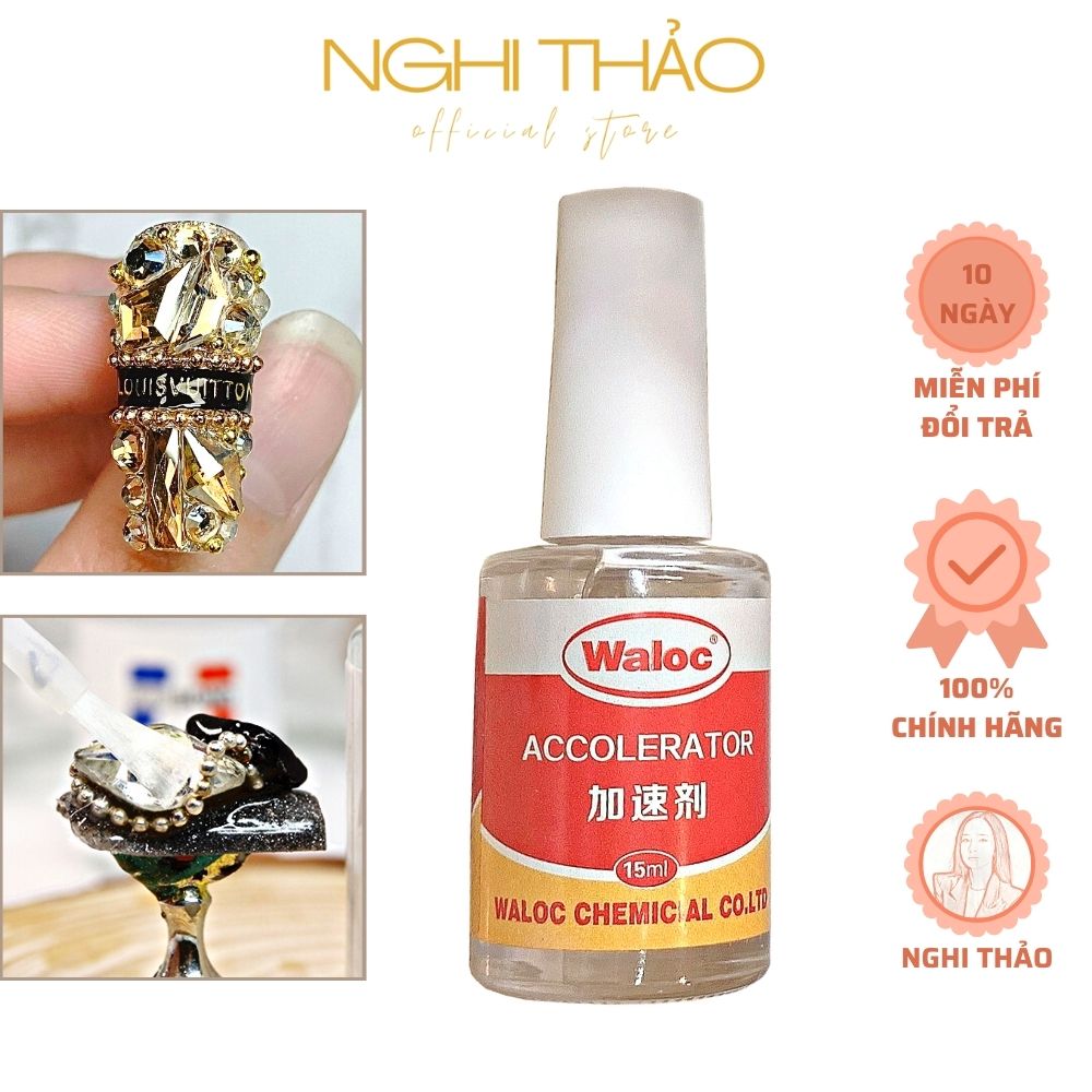 Nước khô keo làm sáng đá waloc 15ml nghi thảo