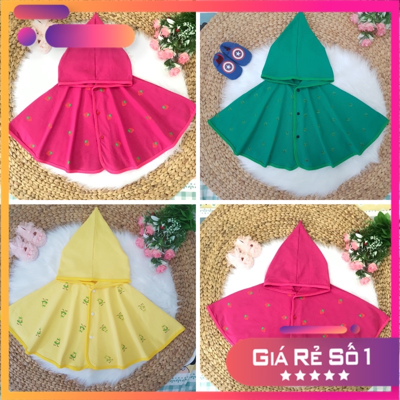 Áo choàng cotton cho bé áo choàng cánh dơi áo chống nắng chống gió cho bé