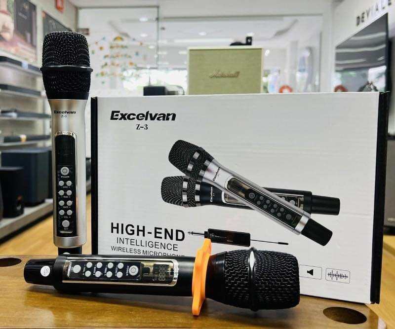 Mic Karaoke không dây Excelvan Z1 Pro/Micro không dây Excelvan Z2 Pro/Excelvan Z3 bản nâng cấp 2023 chống hú, hút tiếng, bắt míc tốt