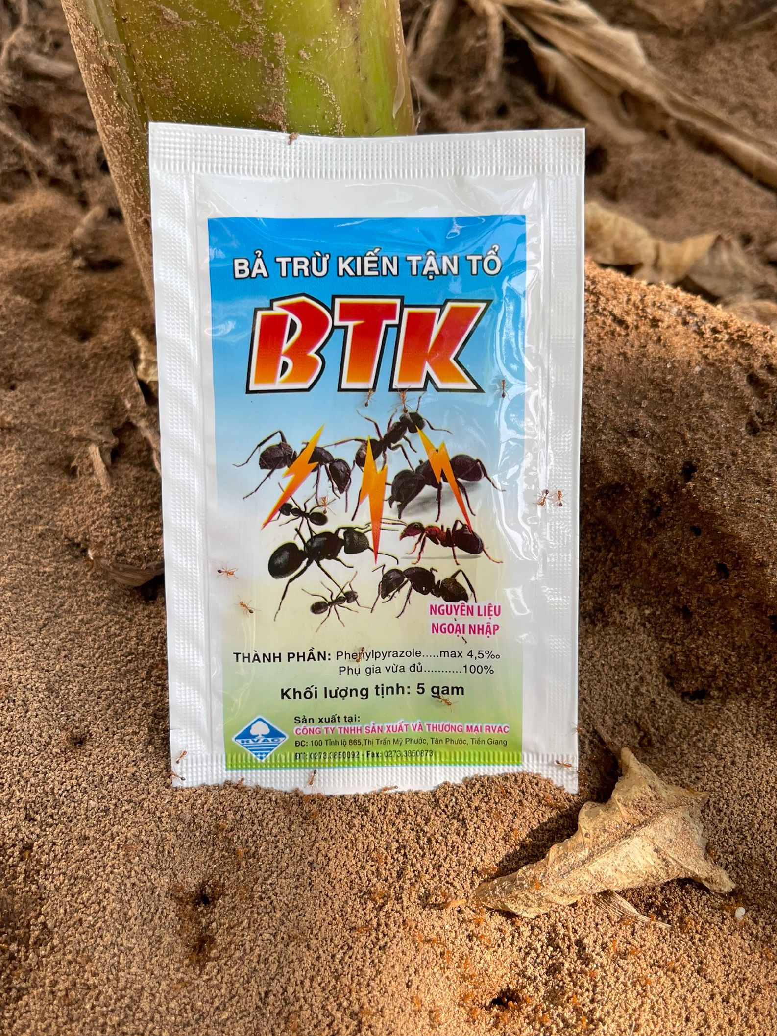 Bã trừ kiến tận ổ BTK 5gram, kiến tha về tận ổ