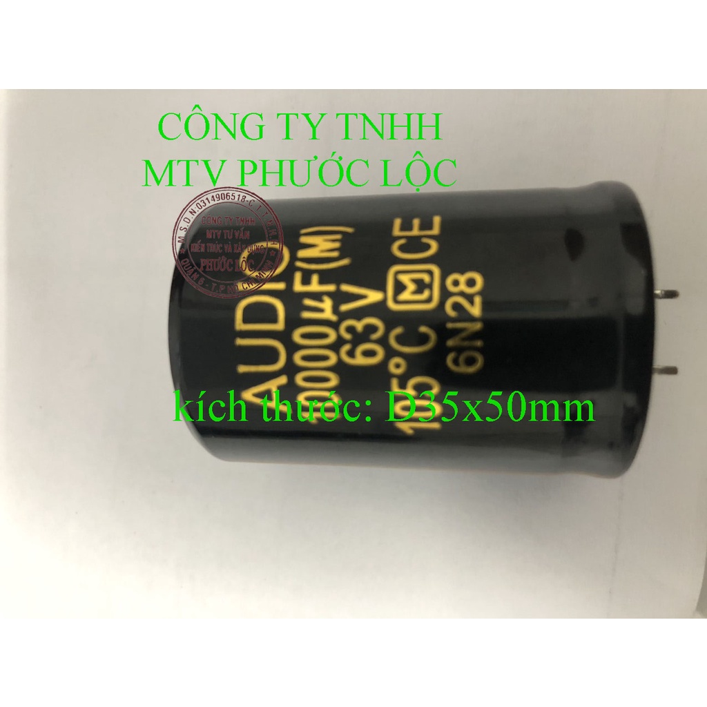 Tụ nguồn cho amply 63v- 10000uf audio 6n28