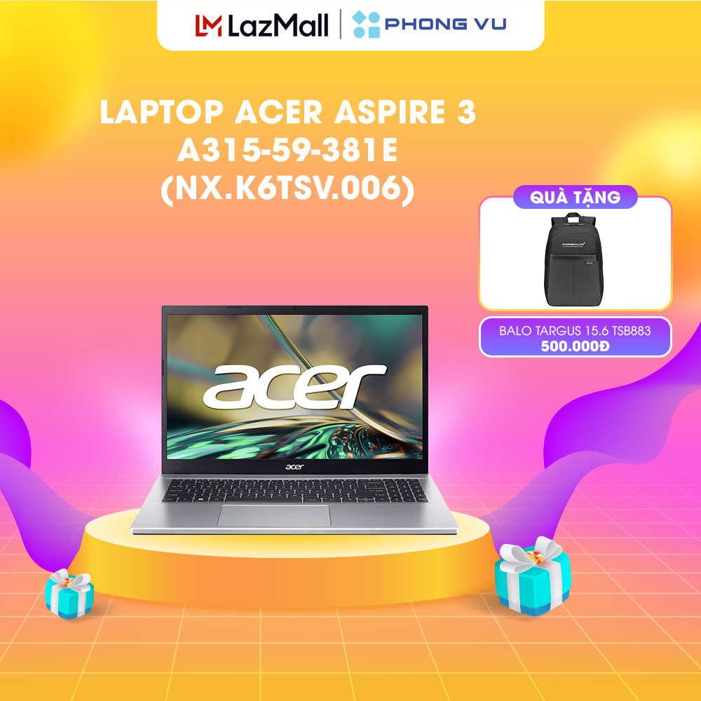 Máy tính xách tay/ laptop acer aspire 3 a315-59-381e - bảo hành 12 tháng