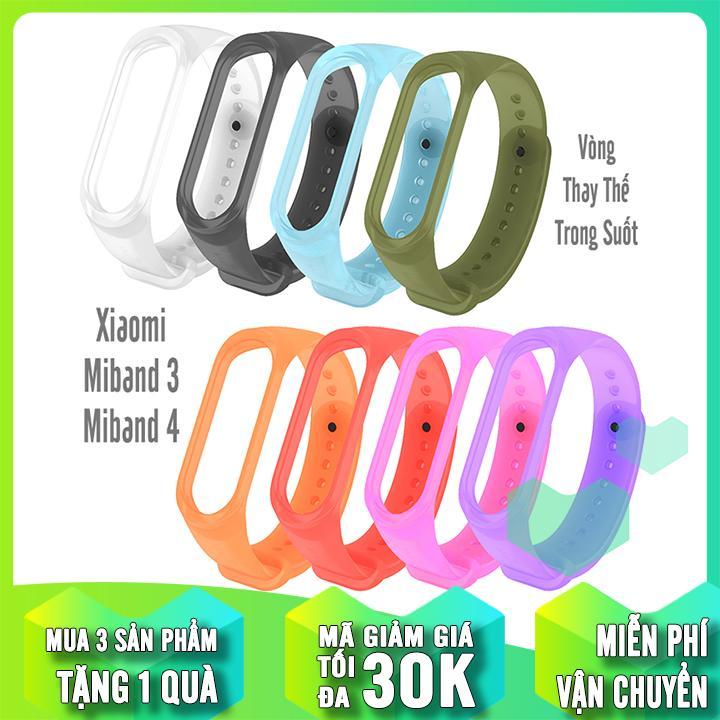 Vòng đeo thay thế cho Xiaomi Miband 3 / 4 MIjobs trong suốt