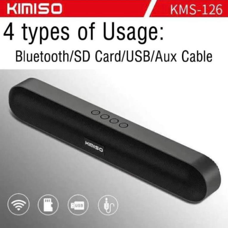 [Siêu giảm giá] Loa Bluetooth Không Dây KIMISO KMS-126 Loa soundbar dài Bass Siêu Trầm Âm thanh sống động Chất Lượng Cao