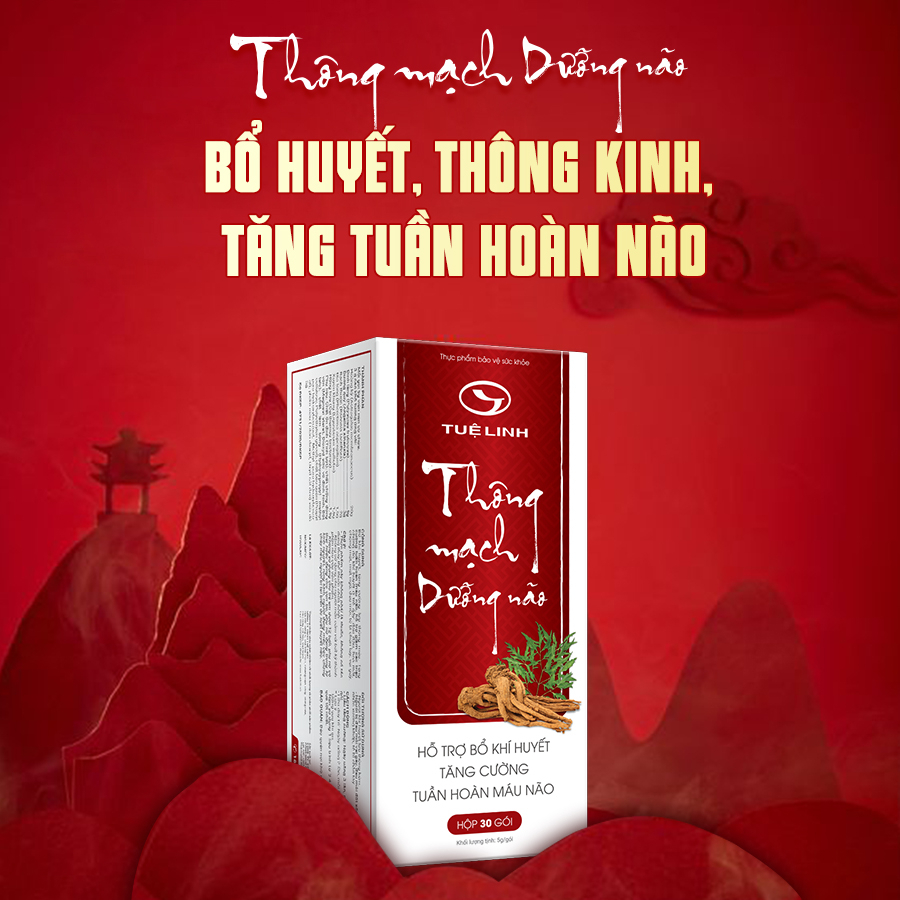 Thông Mạch Dưỡng Não Tuệ Linh - Bổ khí huyết, Tăng cường lưu thông máu.