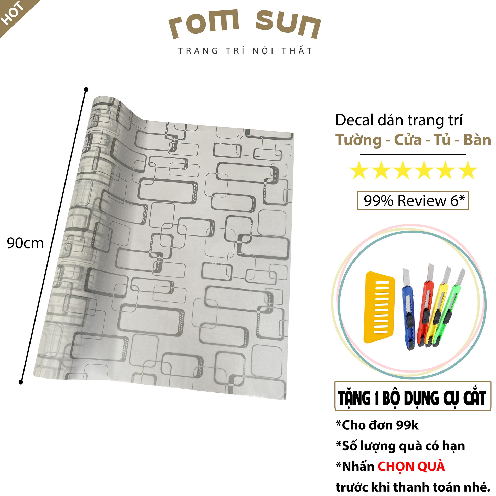 Decal dán kính phòng ngủ,văn phòng , Giấy đề can trang trí cửa kính cửa sổ chống nắng kẻ ô xám E9200