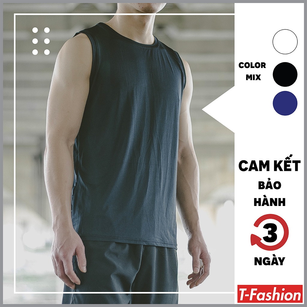 Áo ba lỗ nam tập gym, tank top nam tập gym, áo thể thao nam phù hợp tập gym, bóng đá, cầu lông, bơi lội