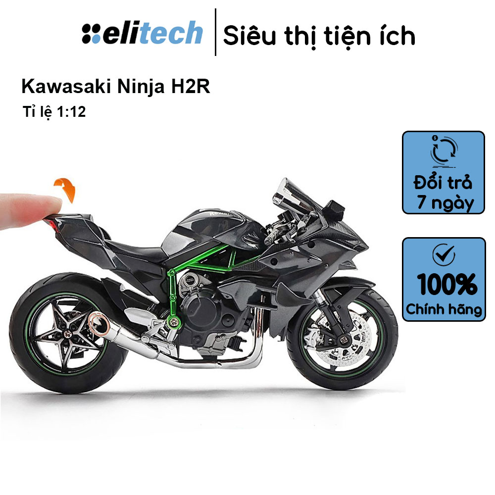 Mô hình xe Moto Kawasaki Ninja H2R tỉ lệ 1:12 chất liệu hợp kim chất đến từng chi tiết