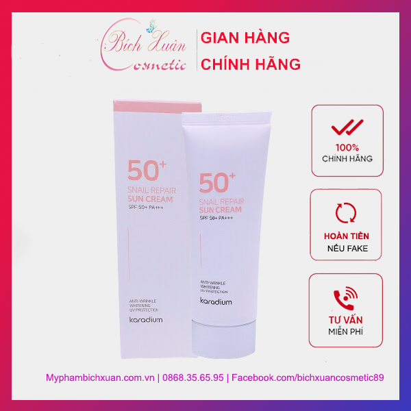 Kem Chống Nắng Karadium Bảo Vệ Da Ngừa Lão Hóa SPF50+ PA+++ 70ml