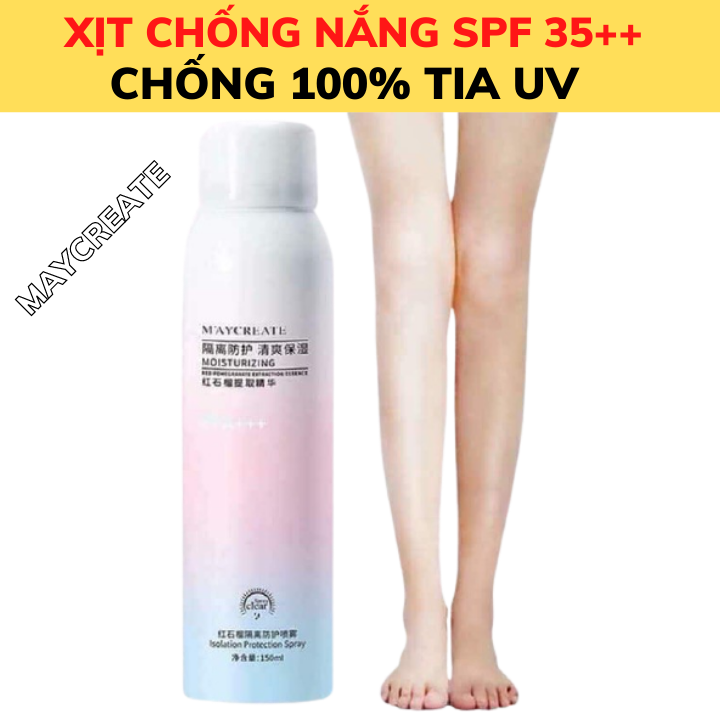[ CHÍNH HÃNG] XỊT CHỐNG NẮNG TRẮNG DA TOÀN THÂN CHAI 150ML- BẬT TÔNG- KHÔNG NHỜN RÍT