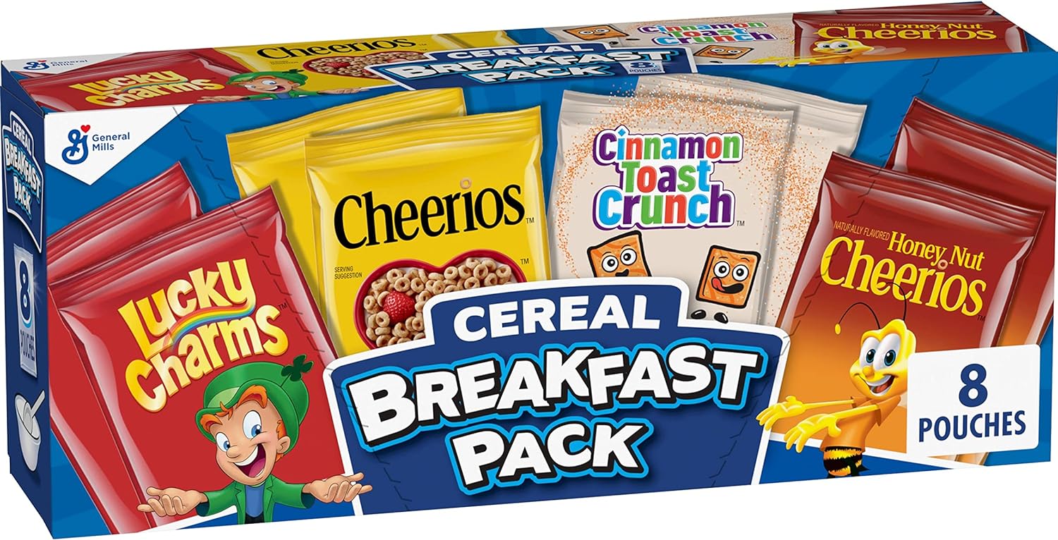 Ngũ cốc nhiều loại General Mills Breakfast Cereal Variety Pack, Lucky Charms, Cinnamon Toast Crunch, Cheerios Varieties