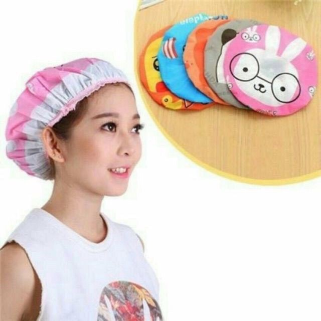 MŨ Ủ TÓC mũ trùm đầu không thấm nước tiện dụng nón ủ tóc hấp dầu dưỡng tóc tại nhà chụp tóc khi tắm ngăn nước nhiều màu giao ngẫu nhiên tránh bị gãy tóc khi kẹp