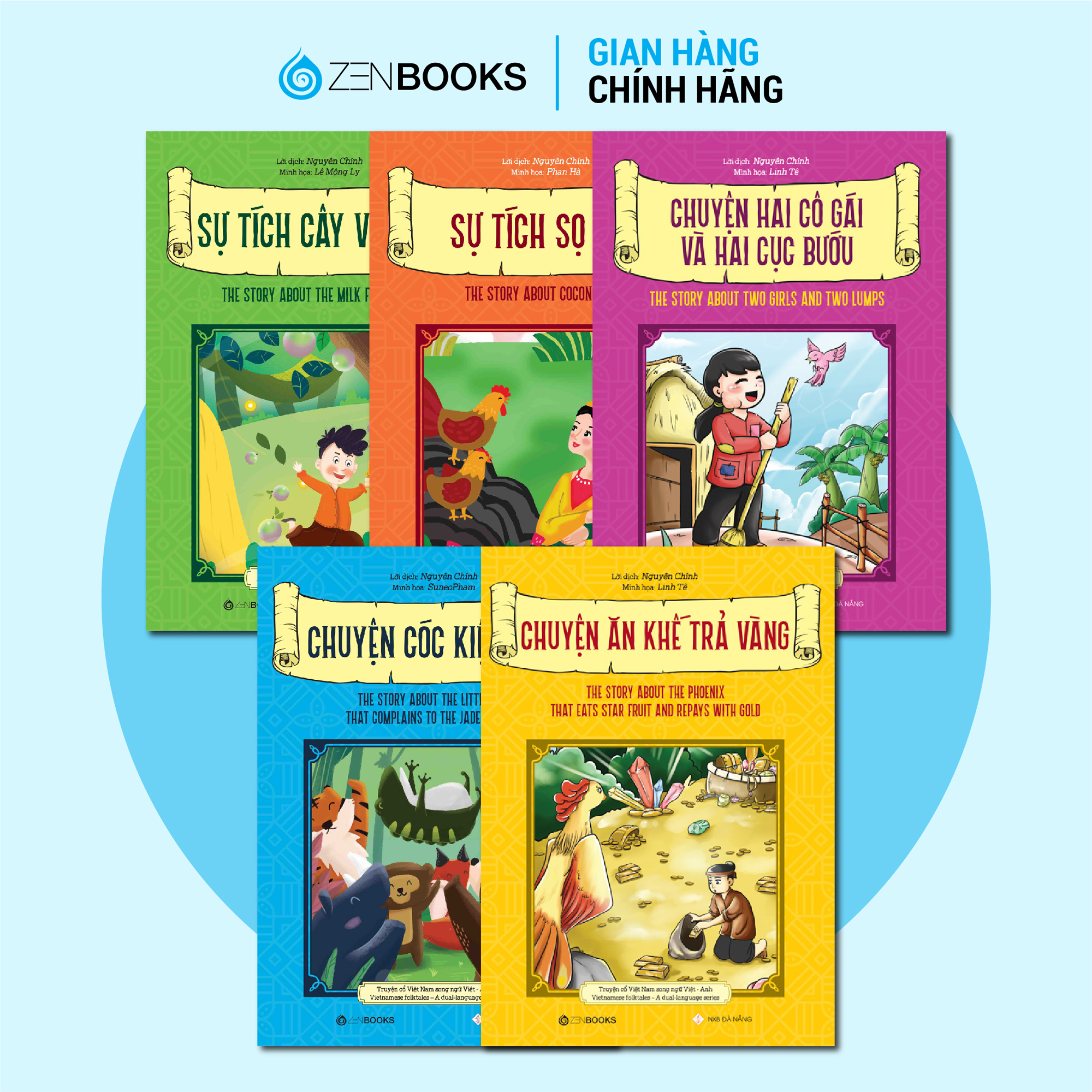 Sách - bộ truyện cổ tích việt nam song ngữ anh - việt - 5 cuốn