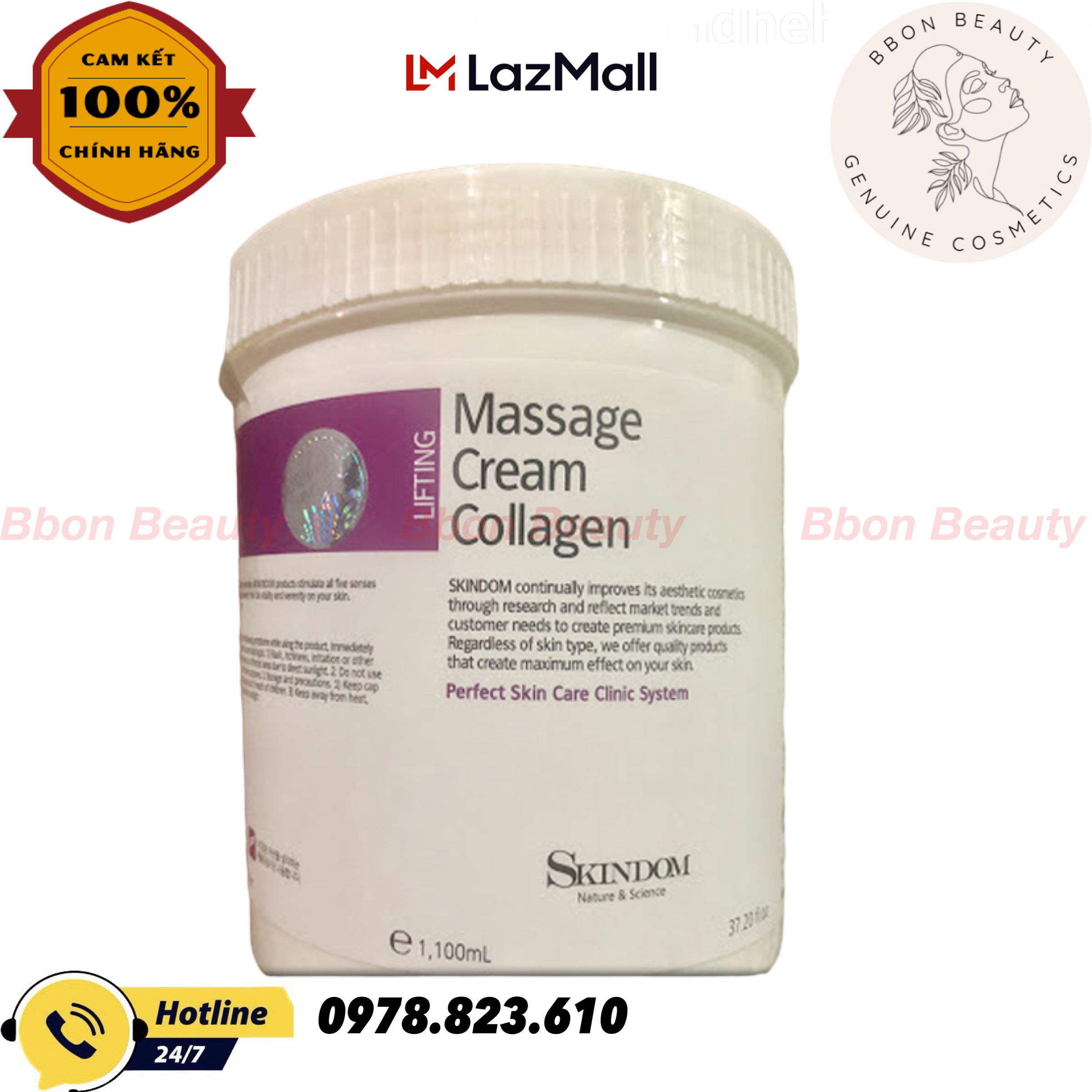 Kem massage collagen skindom- Chống Lão Hóa 1100ml - BBon Beauty Chính hãng