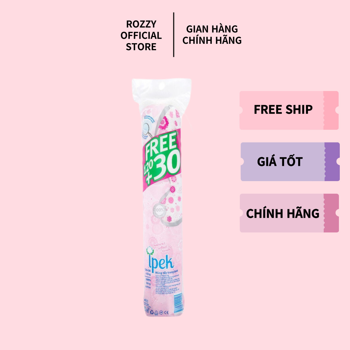 Bông tẩy trang Ipek 150 miếng