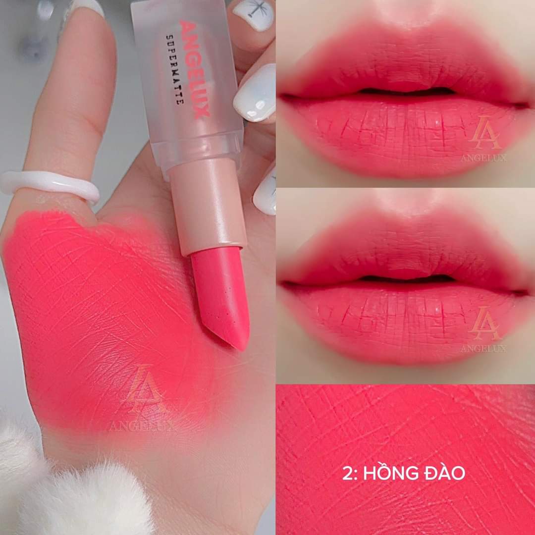 Son thỏi sáp angelux 2023 new - hồng đào