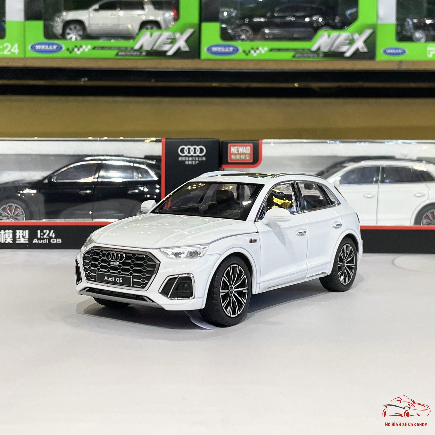 Mô hình xe ô tô hợp kim audi q5 tỉ lệ 1:24 carshop hãng newao 2 màu