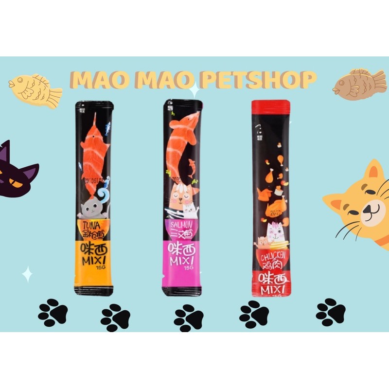 Súp thưởng cao cấp mixi cho các chiếc mèo 15gr