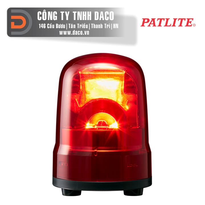 SKH-M1J-R Đèn quay tín hiệu cảnh báo Patlite Φ100 - Bóng LED 100.000h Không còi