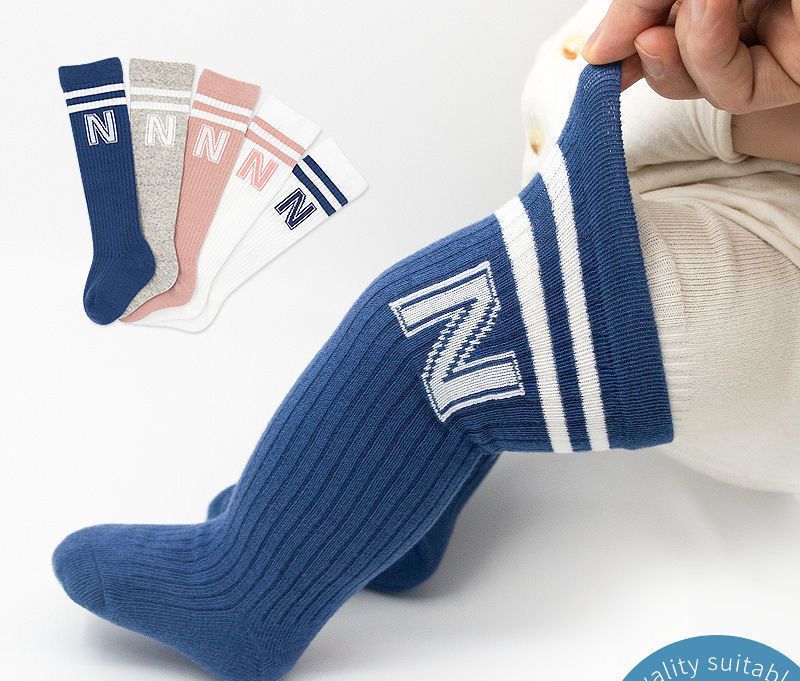 Tất Vớ Cổ Cao Qua Gối Chữ N Cho Bé Trai Bé Gái - Tất Đùi Cho Bé